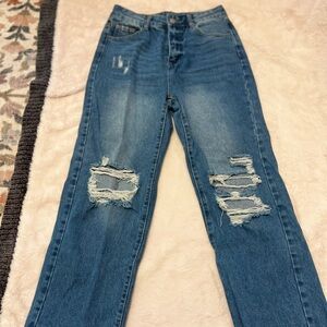Distressed Blue Jeans for Women